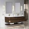 James Martin Vanities Allamari 72" Double Vanity, Sable w/ Single Hole 3 CM White Zeus Silestone Top D640-V72-SBL-3WZ - alternate 3