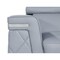 Homeroots 70" Light Blue And Silver Metallic Top Grain Leather Loveseat 534097 - alternate 4