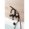 Kingston Brass 7" Center Deck-Mount Clawfoot Tub Faucet with Hand Shower, Oil Rubbed Bronze AE8405RX - alternate 3
