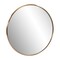 Homeroots 32" Antiqued Brushed Brass Round Wall Mirror 401208 - alternate 4