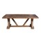 Homeroots 84" Natural Solid Wood Trestle Base Dining Table 606258 - alternate 1