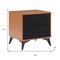 Homeroots 21" Walnut Wood and Steel Two Drawer Nightstand 668547 - alternate 4