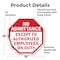 Signmission No Admittance Except to Authorized, 18 Inch X 18 Inch, Vinyl Decal OC-D-18-21 - alternate 2