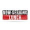 Signmission Now Serving Lunch, 48 Inch x 120 Inch, Vinyl Banner B-120-30765 - alternate 1
