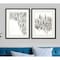 Homeroots Set Of Two Tonal S/2 Black Framed Print Wall Art, 2PK 525505 - alternate 2