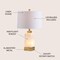 Jonathan Y Eloise 23" Coastal Glam Rectangular Alabaster/Metal LED Table Lamp w/Nightlight Base, White/Gold Pain JYL6202A - alternate 2