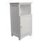 Happimess Serene 27.5"H Handcrafted Acacia Wood Bathroom Freestanding Floor Bathroom Storage Cabinet w/Louver SHF2001W - alternate 1