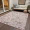 Homeroots 3' X 5' Pink Green And Gray Floral Washable Indoor Outdoor Area Rug 597836 - alternate 3