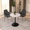 Leisuremod Bristol Modern Round Dining Table - MDF Wood Top with Powder Coated Steel Base BTBL-27MW - alternate 3