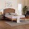 Baxton Studio Camden Mid-Century Walnut Brown Wood and Rattan King Size Platform Bed 247-12667-9816-ZORO - alternate 5