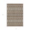 Homeroots 10' X 14' Taupe Brown And Ivory Moroccan Washable Indoor Outdoor Area Rug 594357 - alternate 4