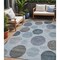Homeroots 5' X 8' Blue And Gray Geometric Washable Indoor Outdoor Area Rug 630562 - alternate 1