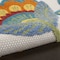Homeroots 4' X 6' Ivory Blue Orange Red And Yellow Floral Indoor Outdoor Area Rug 546847 - alternate 3