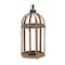 Homeroots Set of Two Brown Distressed Wood And Glass Floor Lantern Candle Holders, 2PK 517576 - alternate 2