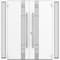 Vdomdoors Aluminum Double Doors Deux 1713 White Enamel Frosted Glass 2 Sidelights Entry Modern Painted 96x96 DEUX1713DEXD-BEM-W12+72+12xH96-LH-O - alternate 2