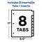 Avery Big Tab Insertable Dividers, Buff Paper, 8-Tab Set, Multicolor, 12PK 11111 - alternate 2