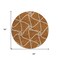 Homeroots 8' Orange And Ivory Round Geometric Washable Indoor Outdoor Area Rug 612895 - alternate 3