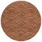 Homeroots 8' Orange Gold And Ivory Round Geometric Washable Indoor Outdoor Area Rug 615220 - alternate 3