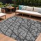 Homeroots 10' X 14' Gray And Charcoal Abstract Washable Indoor Outdoor Area Rug 614358 - alternate 1