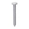 Auveco 8 x 1 1/4in White Painted Square Drive Pan Head Tapping Screw, 100PK 25375 - alternate 1