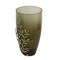Homeroots 15" Dark Olive Green And Gold Branch Patterned Glass And Aluminum Table Vase 574250 - alternate 3