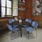 Regency Round Kee Breakroom Table W/ 4 Zeng Stack Chairs, 48 in W, 48 in L, Neo Walnut TB48RNDNWBPBK44BE - alternate 2