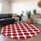 Homeroots 8' Red And Ivory Round Polka Dot Washable Indoor Outdoor Area Rug 614937 - alternate 3
