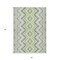 Homeroots 5' X 8' Green Ivory And Gray Geometric Washable Indoor Outdoor Area Rug 581540 - alternate 4