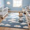 Jonathan Y Hedwig High-Low Youth Cloud Scandi Dark Blue/Ivory 3 ft. x 5 ft. Indoor/Outdoor Area Rug SCN105B-3 - alternate 2