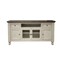 Homeroots 79" Ivory Solid Wood Open shelving Distressed TV Stand 528714 - alternate 1