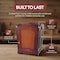 Vintiquewise Square Indoor Trash Can, Brown, Wood, 11.5 in QI003045 - alternate 2