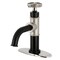 Kingston Brass One-Handle 1-Hole Bathroom Faucet with Knurled Handle, Deck Plate, and Push Pop-Up Drain KSD2826RKX - alternate 1