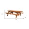 Homeroots 94" Brown Solid Wood Outdoor Picnic Table 524995 - alternate 2
