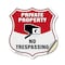Signmission Private Property Shield Sign No Trespass, 18 Inch X 18 Inch, Vinyl Decal SHI-D-18-448 - alternate 1
