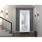 Vdomdoors Front Exterior Prehung FiberGlass Door Frosted Glass / Manux 8102 White Silk / Office Commercial an MANUX8102EXD-WS-W30 x H80-LH - alternate 2