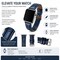 Elegani Alligator-Embossed Leather Band Compatible with Apple Watch 44mm, Blue, Yellow Gold Buckle LAT4-BLU-YGD-44 - alternate 3