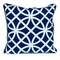 Homeroots 20" Blue and White Geometric Cotton Throw Pillow 529283 - alternate 1