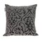 Homeroots 18" Gray and Silver Damask Velvet Throw Pillow With Beads 529341 - alternate 2