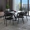 Leisuremod Ervilla Dining Armchair in Black Steel Frame with Black Wicker Back and Black Seat ECBL-20BL-BL - alternate 3