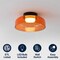 Jonathan Y Kalmar 12" Modern Minimalist Iron/Glass Dimmable Integrated LED Flush Mount, Orange/Black JYL7153A - alternate 2