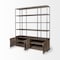 Homeroots 90" Brown Iron and Wood Three Tier Bookcase 380591 - alternate 3
