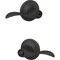 Schlage Accent Matte Black Lever Keyed Entry Lock F51AGACC622 - alternate 2