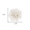 Homeroots 6" Off White Ceramic Flower Hanging Dimensional Sculpture 401281 - alternate 4