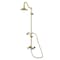 Kingston Brass Wall Mount Rain Drop Shower System with Hand Shower, Brushed Brass CCK3667AX - alternate 1