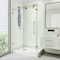 Vigo Winslow 36 in. L x 48 in. W x 79 in. H Frameless Sliding Shower Enclosure Kit in Matte Brushed Gold VG6051MGCL48WL - alternate 1