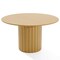 Homeroots 52" Brown Solid Wood Pedestal Base Round Top Dining Table 720987 - alternate 1