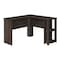 Homeroots 47" Brown Wood Corner Computer Desk 489883 - alternate 1