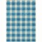 Homeroots 3' X 5' Teal Blue And Gray Plaid Washable Indoor Outdoor Area Rug 595439 - alternate 4