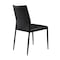 Armen Living Kash Upholstered Dining Chair in Black Faux Leather with Black Metal Legs - Set of 2 LCKASIBLK - alternate 2
