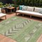 Homeroots 10' X 14' Green Taupe And Ivory Southwestern Washable Indoor Outdoor Area Rug 613902 - alternate 1